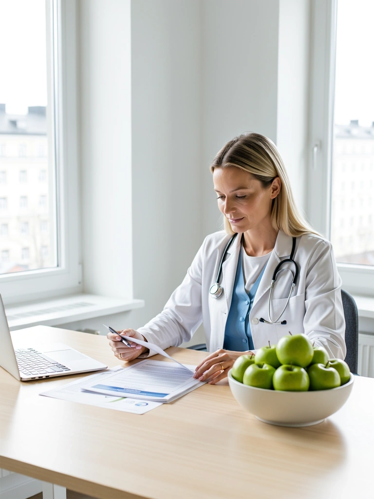 Ravintovalmentaja työssään